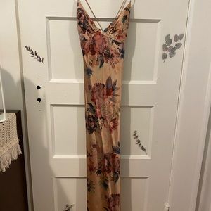 Satin floral dress